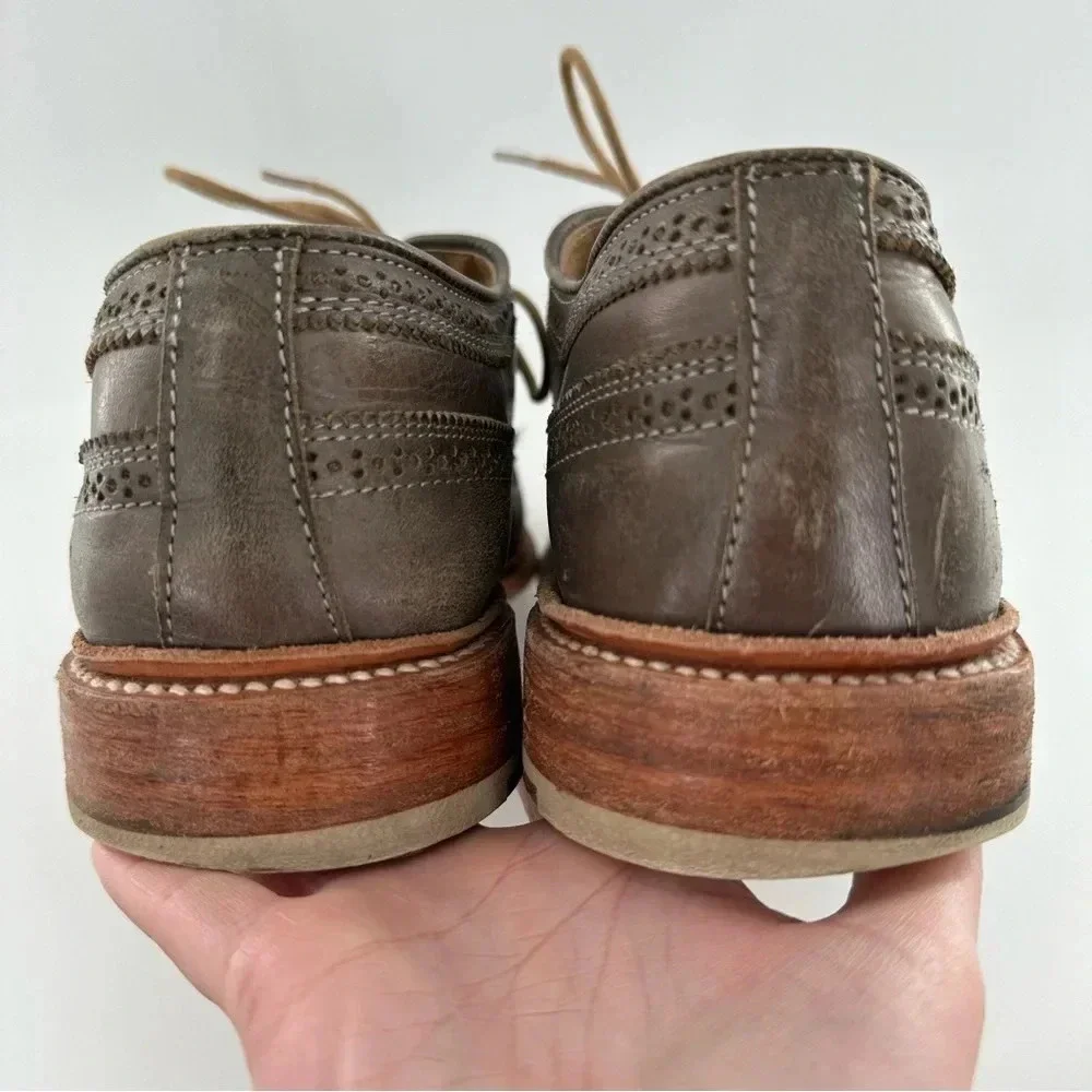Frye mens derby shoes size 11.5 D taupe brown leather vintage collection